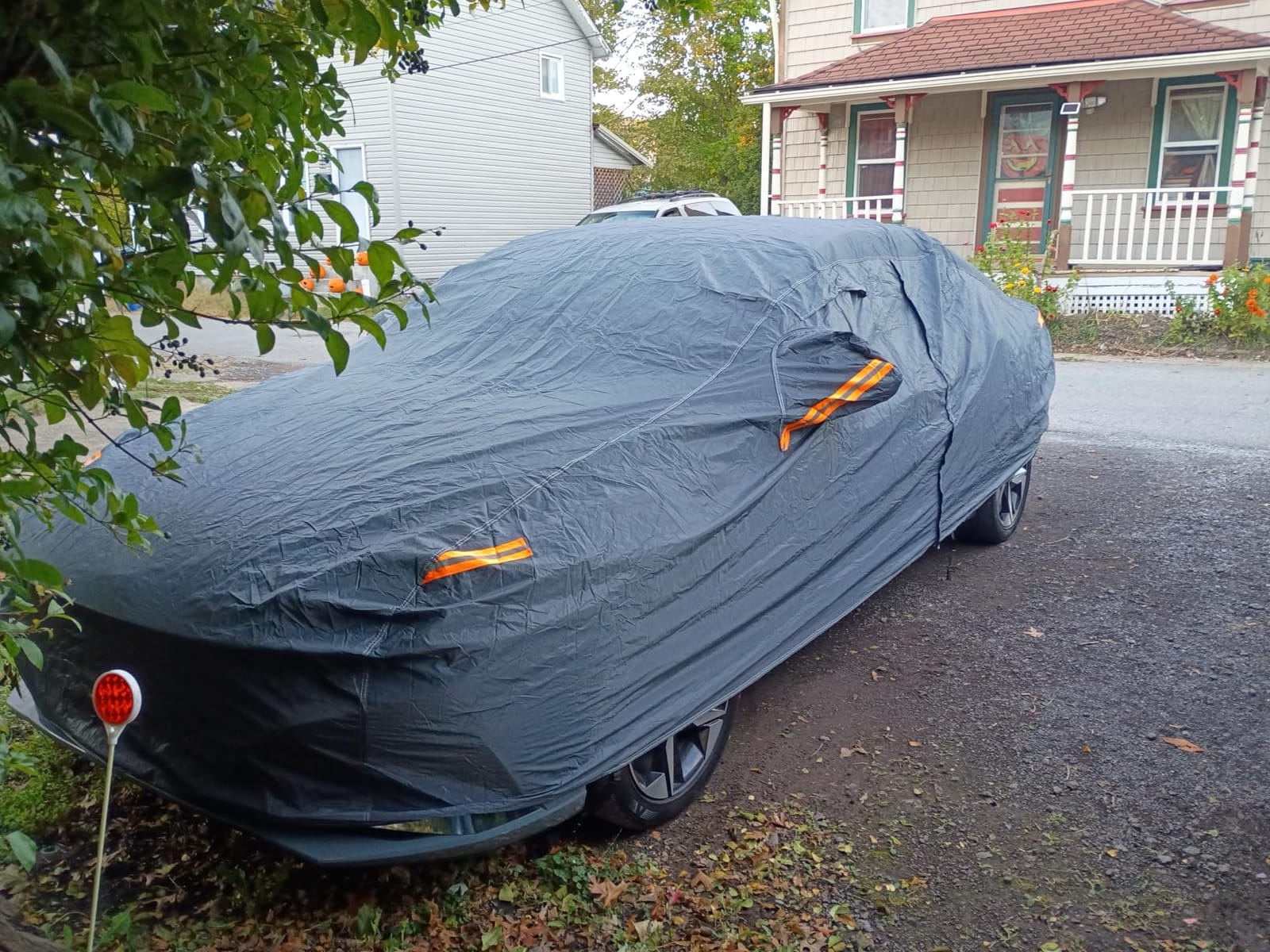 GUNHYI 16 Layers Car Cover Waterproof All Weather for Sedan Heavy Duty | Outdoor Car Cover Universal Fit Toyota Avalon, Ford Taurus, Lincoln MKS/Continental, BMW 740i, Mercedes Benz S Class etc. customer photo 2