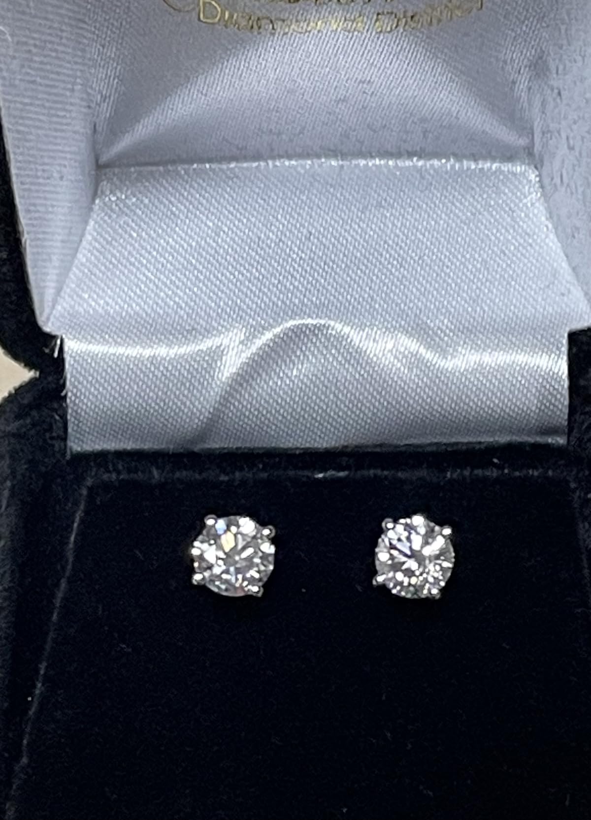 0.5 to 12 Carat Lab Grown Diamond Stud Earrings | 14K White Gold IGI Certified Round Cut Solitaire Studs for Women 4 Prong Push Back in Solid Gold E-F Color VS2-SI1 Clarity customer photo 1