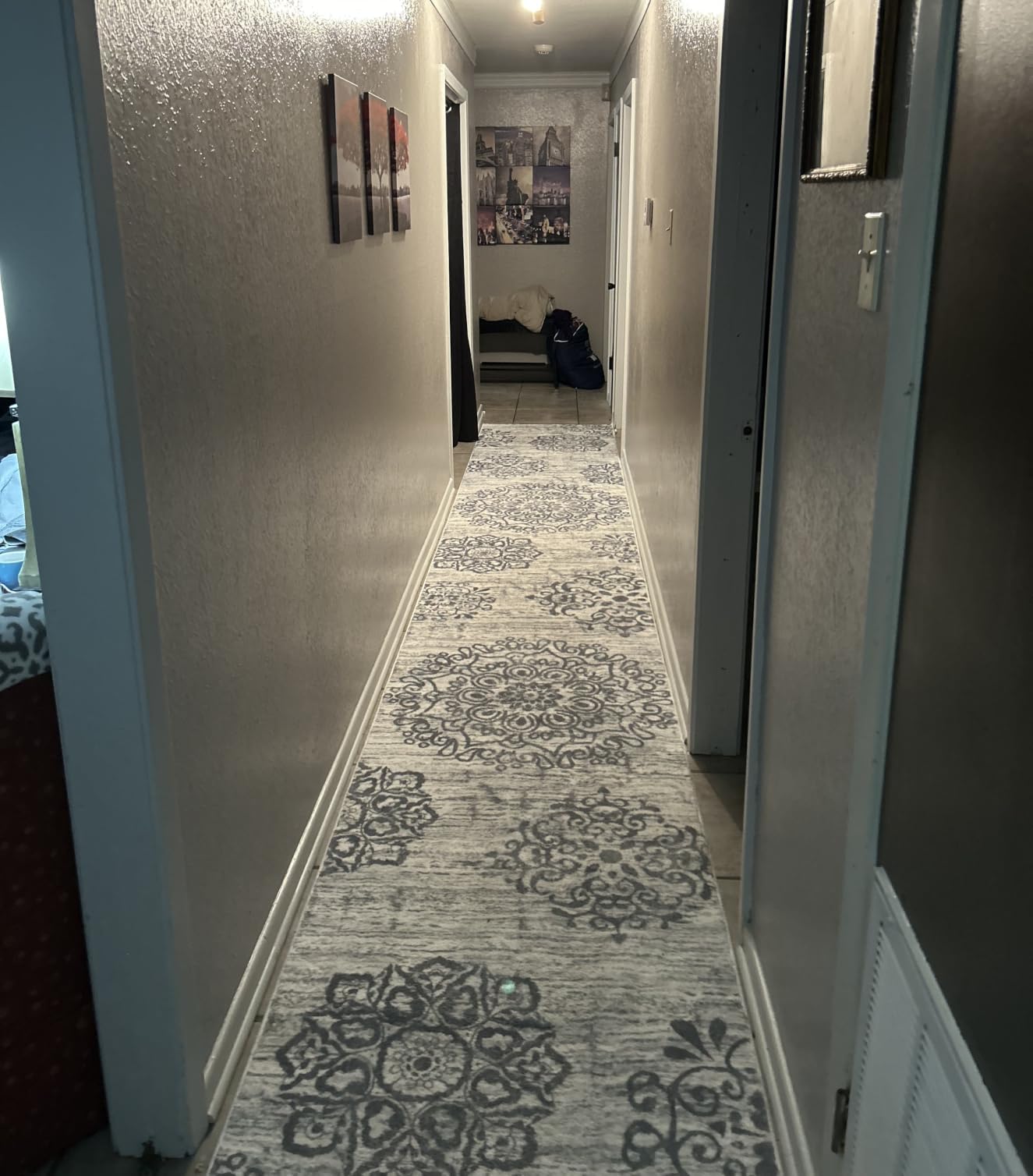 HEBE Hallway Runner Rug 2'x6', Washable Non Slip Kitchen Rug Runner | Soft Boho Bedroom Runner Rug, Vintage Distressed Low-Pile Floor Carpet Runners for Hallway, Entrance, Bathroom, Laundry customer photo 1