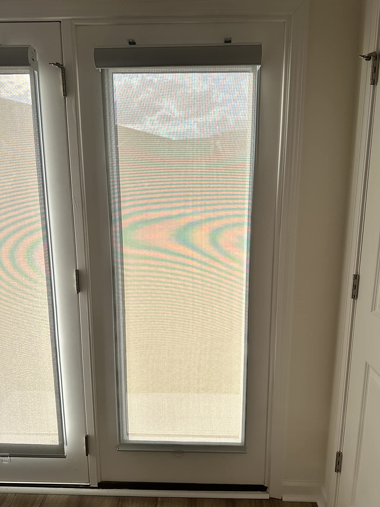 Persilux Custom Size Cordless Solar Blinds Roller Window Shades for Home, 3% Openness UV Protection Fire Retardant View Through Light Filtering Roller Blinds for Windows, Kitchen, Living Room White customer photo 2