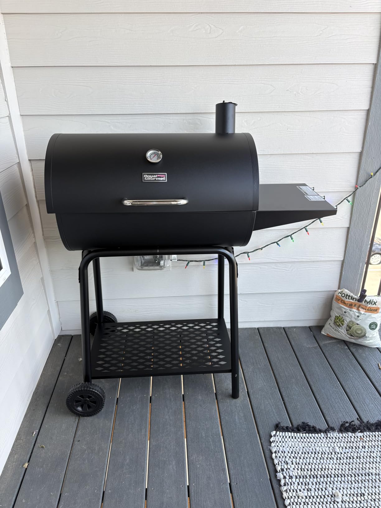 Royal Gourmet CC1830 28 Inch Barrel Charcoal Grill with Warming Rack, Outdoor BBQ Grill with 626 Sq. In. Grilling Space for Backyard, Patio and Parties, Black customer photo 1