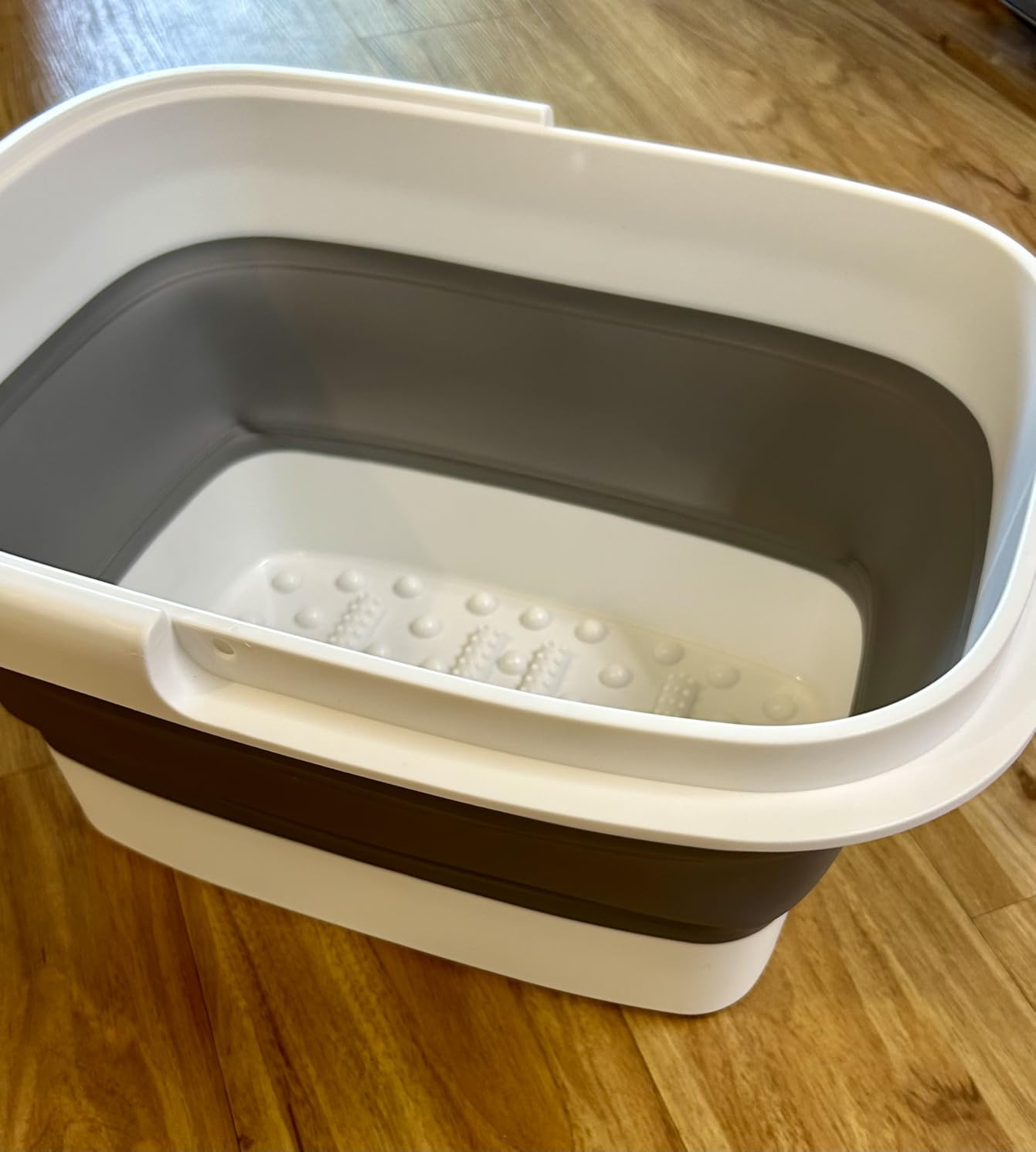 Collapsible Foot Bath Basin, Pedicure Foot Spa, Foot Soaking Tub-Green | Foot Bath Soak Tub with Handles and Massage Acupoint, Multifunction Collapsible Foot Tub for Soaking Feet customer photo 1