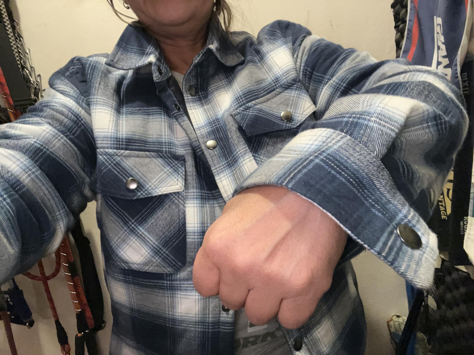 MAGCOMSEN Men's Flannel Shirts Long Sleeve Quilted Lined Button Down Plaid Flannel Jacket Heavyweight Warm Winter Coat customer photo 2