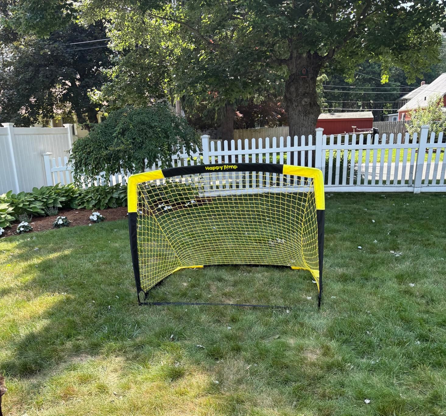 Happy Jump Portable Soccer Goal 7x5 & 5x3.6 FT, Large-Frame Training Net | Great for Kids Ages 6-14 Skill Development, Ideal for Backyard Park School Beach Indoor Outdoor, Easy Fold Durable Dacron Net customer photo 2