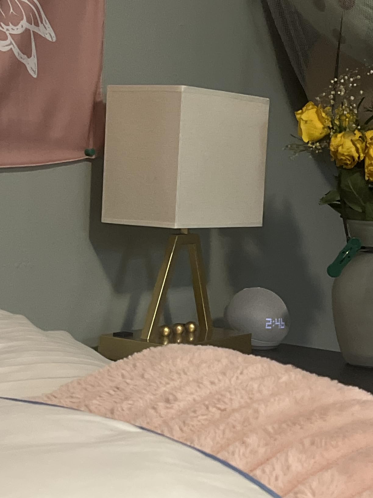 Briever Touch Control Table Lamp, 3-Way Dimmable Desk Lamp with USB C & USB A and AC Outlet, Bedside Lamps with Phone Stands for Bedroom, Living Room, Office, LED Bulb Included, Black customer photo 2