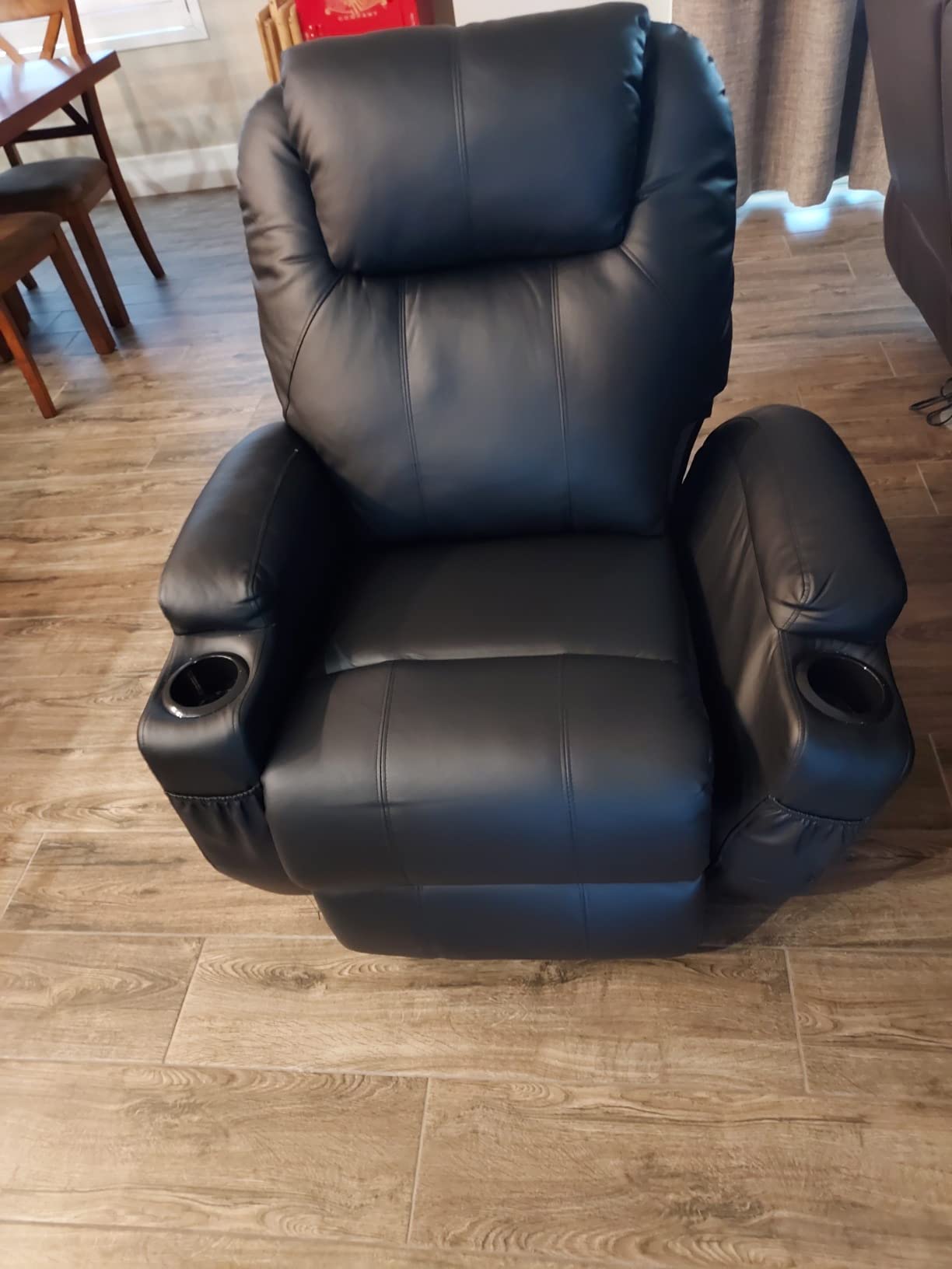 Flamaker Power Lift Recliner Chair Electric Lift Recliner for Elderly | Power Lift Recliner Chair with Cup Holders Side Pockets for Living Room (Leathaire, Light Black) customer photo 1