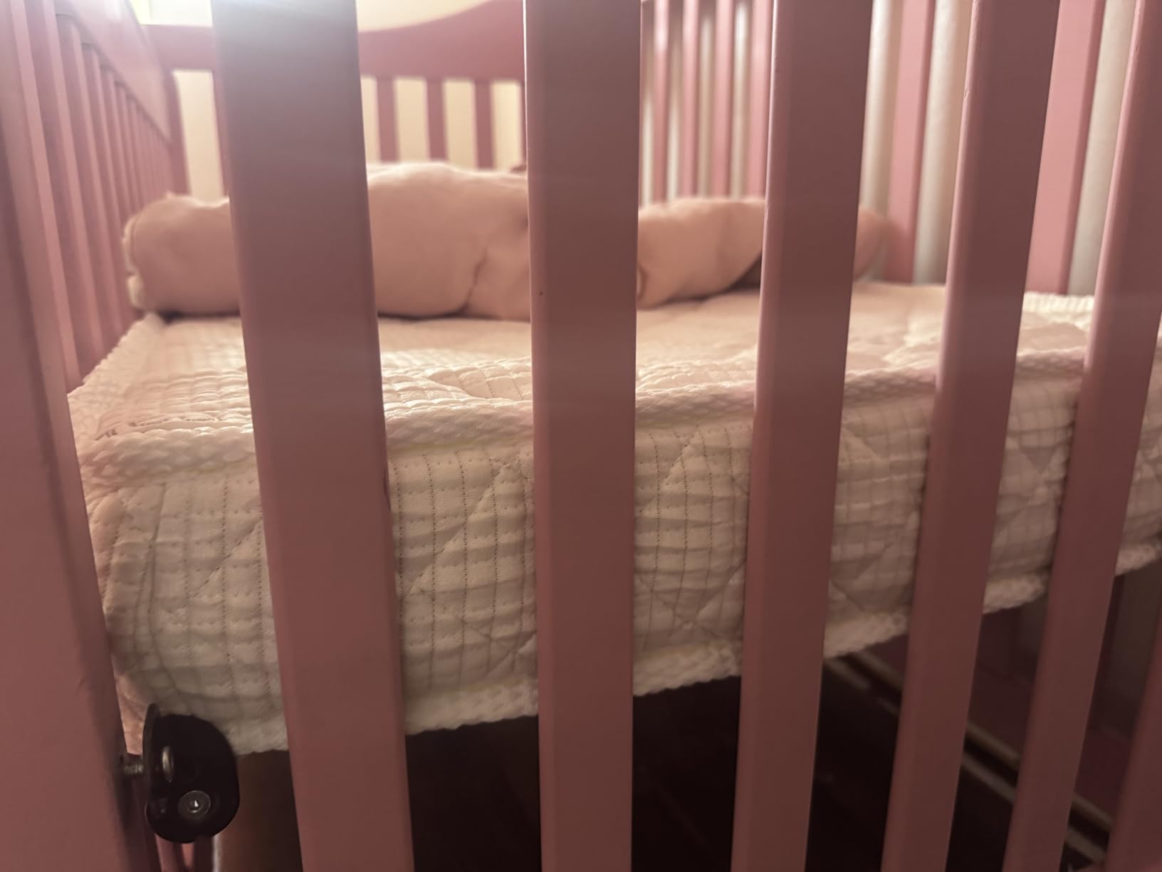 Letmxiu Premium Crib & Toddler Mattress, 100% Knitted Fabric, Premium Fleece Surface - Hypoallergenic, 5 Inch Thick Firm Soft Crib Mattress, Non-Toxic - Fits Standard Cribs & Toddler Beds customer photo 1