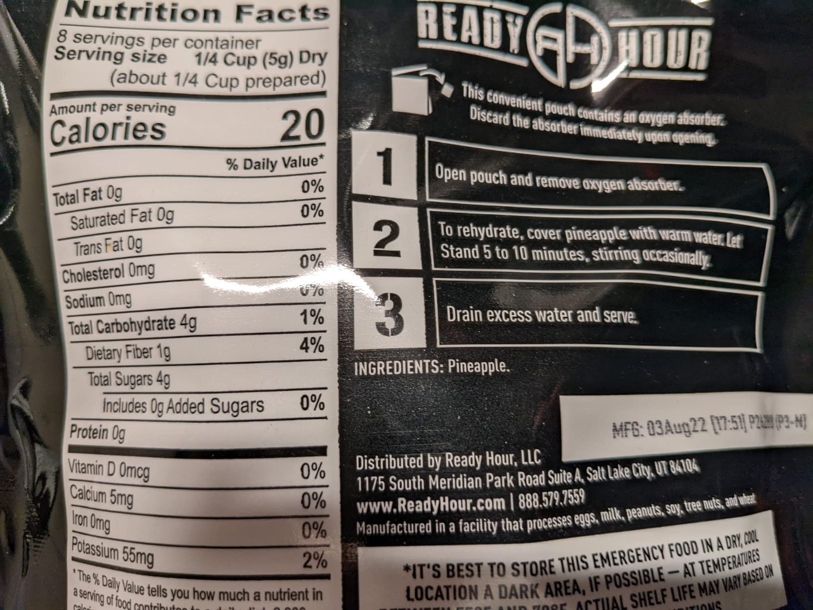 Ready Hour, Fruit & Veggie Mix, Non-Perishable Freeze-Dried Food, 30-Year Shelf Life, Portable Emergency and Adventure Food Supply, Durable Flood Safe Container, 56 Servings customer photo 2