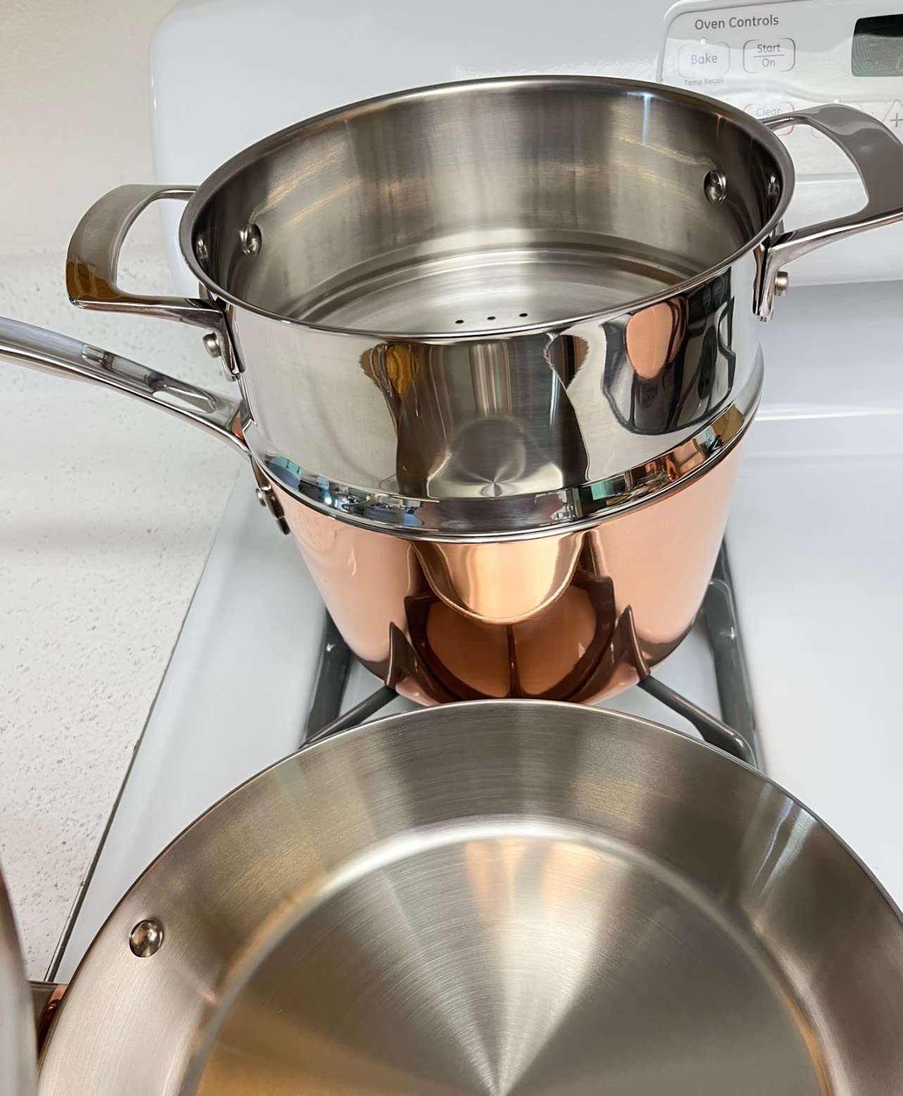 Viking Contemporary 4-Ply Pots and Pan Set, 9 Piece Copper Kitchen Cookware with Metal Lids customer photo 2