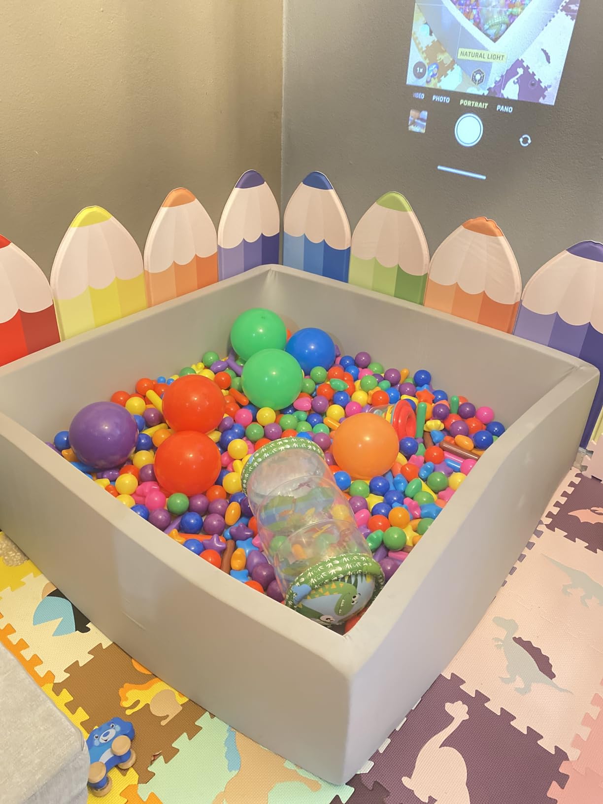 Foam Ball Pit for Toddlers - CALEPTONG 47.2