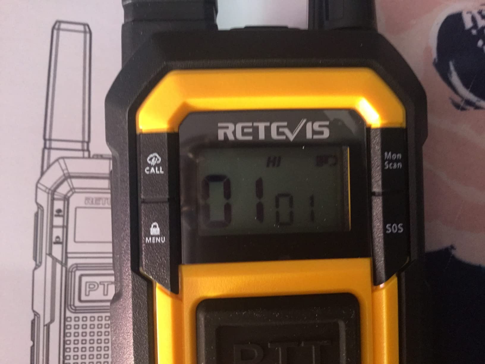 Retevis RB48 Military-Standard & IP67 Waterproof Walkie Talkies Long Range | Heavy Duty FRS Two Way Radio for Construction, Large Front PTT & Dual PTT, Vibration Alert, NOAA, Floating, SOS (4 Pack) customer photo 2