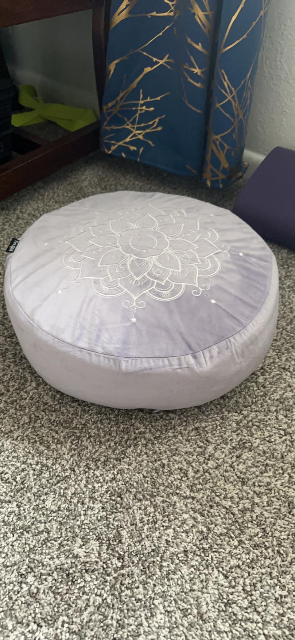 Yes4All Meditation Cushion, Floor Pillow Foam Zafu Buckwheat, Mandala Pattern Yoga Meditation Bolster Pillows, Floor Cushions customer photo 2