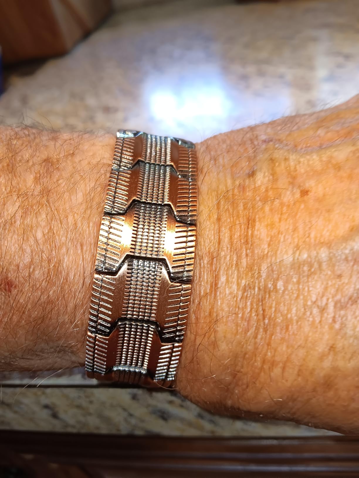 Feraco Copper Magnetic Bracelets for Men,Pure Copper Jewelry Gift customer photo 2