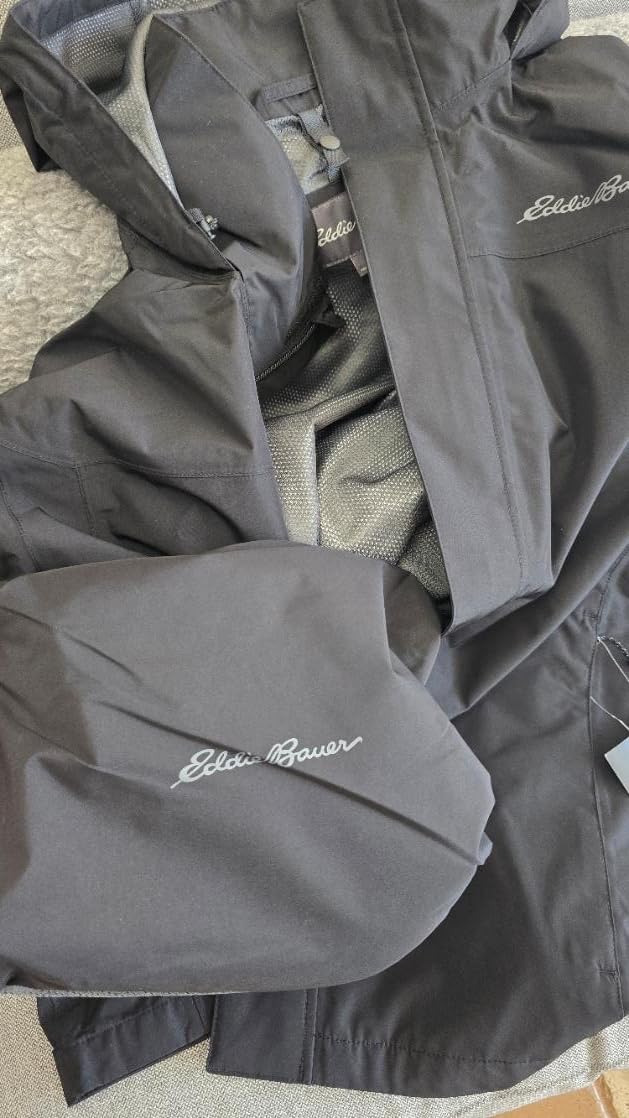 Eddie Bauer Men's Rainfoil WeatherEdge Waterproof Packable Hooded Rain Jacket customer photo 1