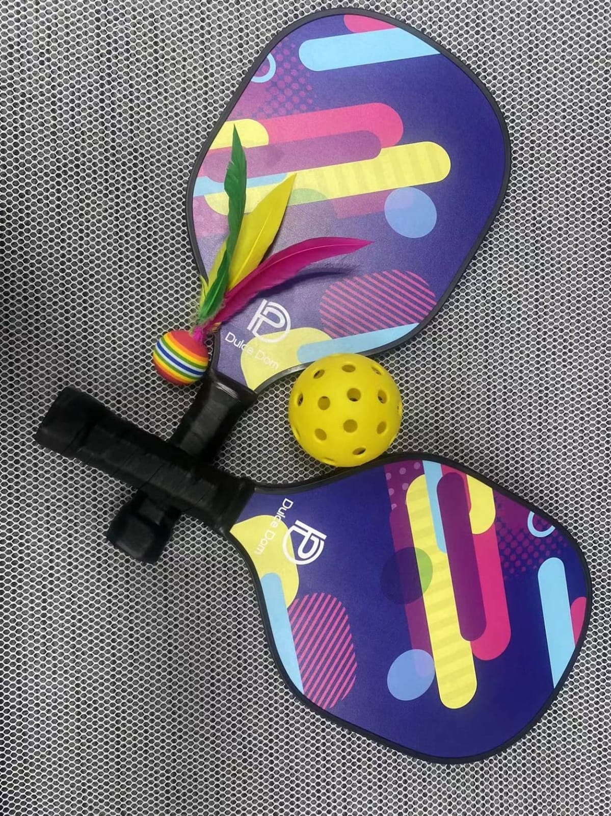 DULCE DOM Pickleball Paddles Set of 2/4 - USAPA Approved | Fiberglass/Graphite Surface Pickle Ball Rackets with Carrying Bag, Ideal Training Equipment for Beginner Intermediate customer photo 1