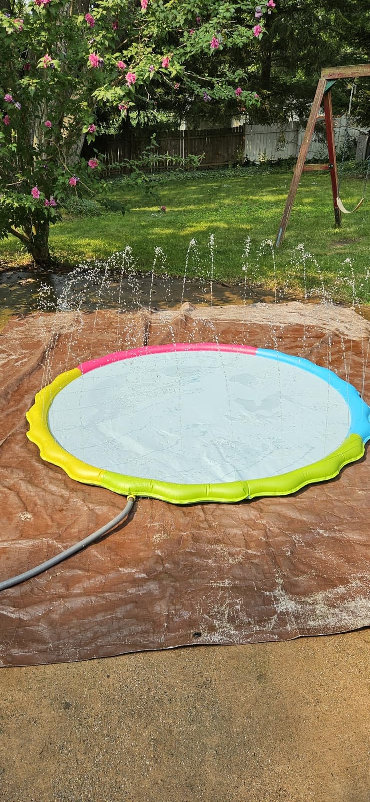 Jasonwell Splash Pad Sprinkler for Kids Splash Play Mat Outdoor Water Toys Inflatable Splash Pad Baby Toddler Pool Boys Girls Children Outside Backyard Dog Sprinkler Pool Age 1 2 3 4 5 6 7 8 9 M customer photo 2