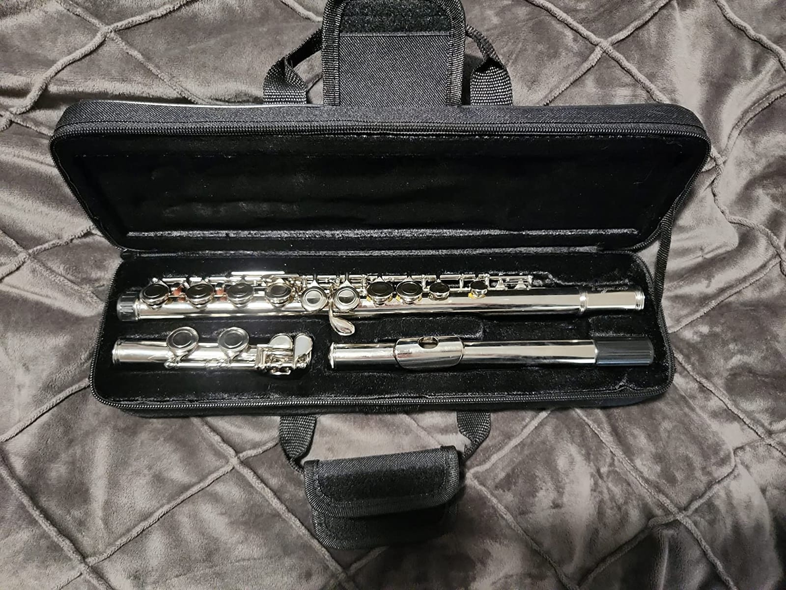 POGOLAB Closed Hole C 16 Keys Flute for Student Beginner, Flute Instrument with Cleaning Kit, Carry Bag, Strap, Probe Rod, Gloves (Nickel) customer photo 2