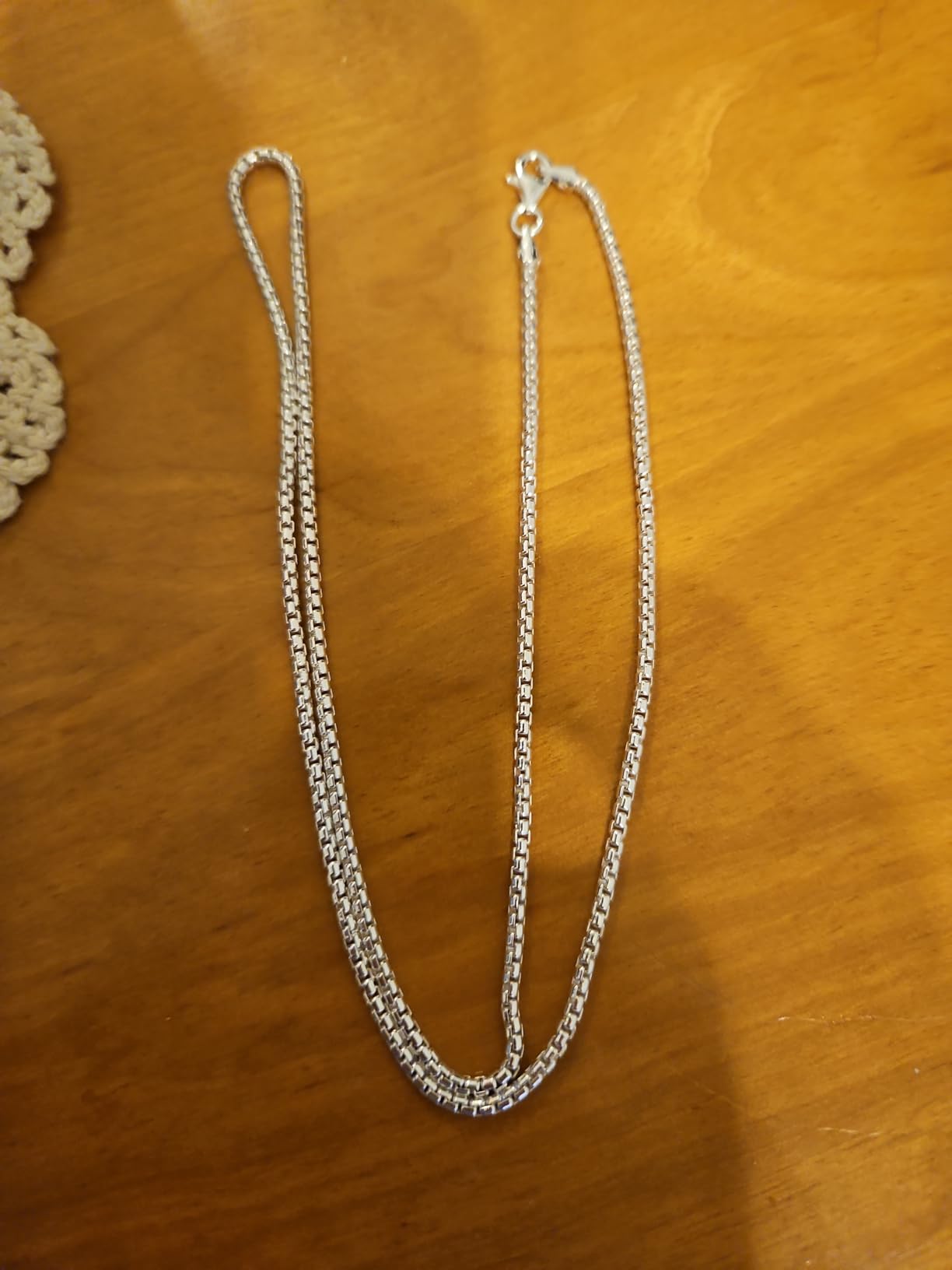 Italian 925 Sterling Silver 2mm Round Box Chain Necklace Women Men customer photo 1