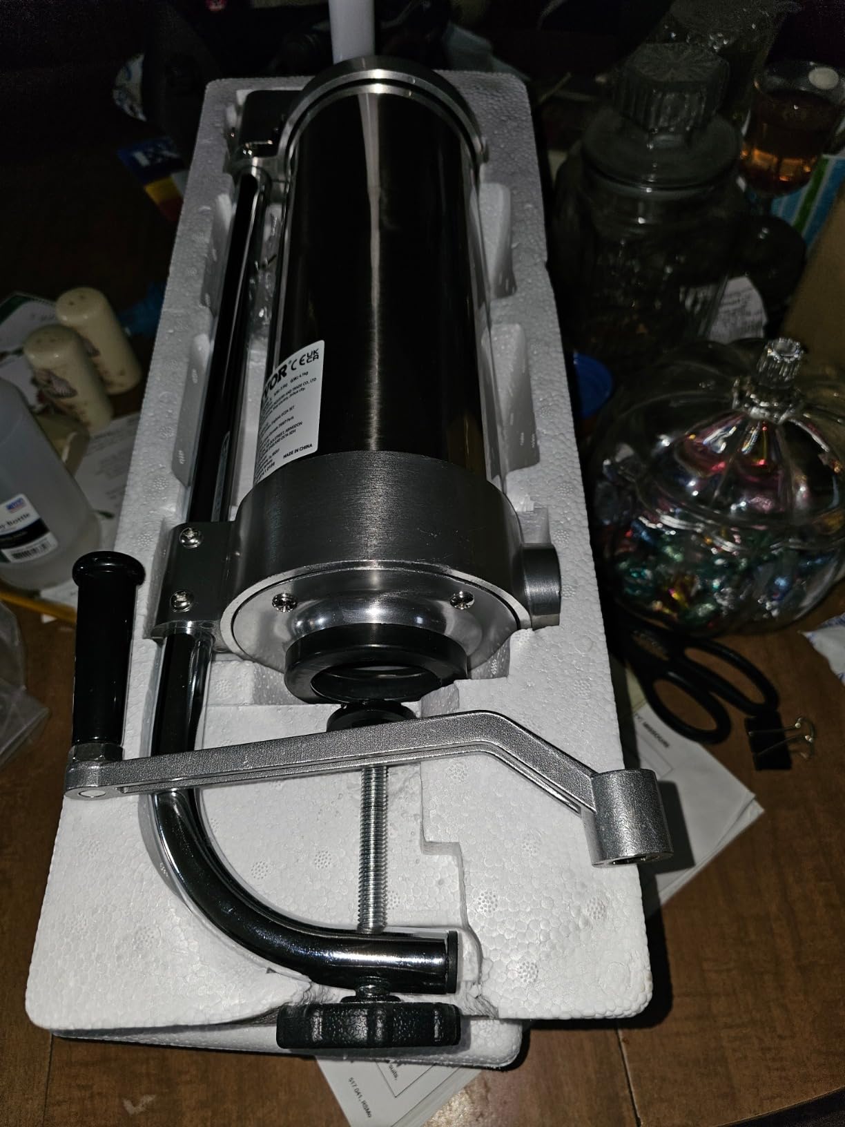 VEVOR Sausage Stuffer, 2.5LBS/1.5L Capacity, 304 Stainless Steel Vertical Sausage Stuffer, Sausage Filling Machine with 3 Stuffing Tubes customer photo 1