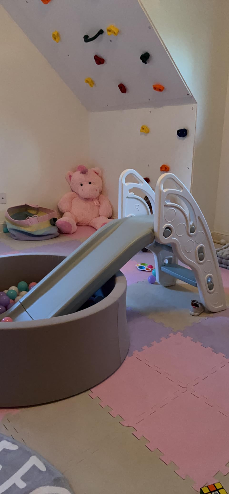 Toddler Slide Large Play Climber Slide PlaySet with Extra Long Slipping Slope Indoor Slide Kids Slide Toddler Playground Toddler Slide Outdoor Toys for Toddlers (Grey) customer photo 2