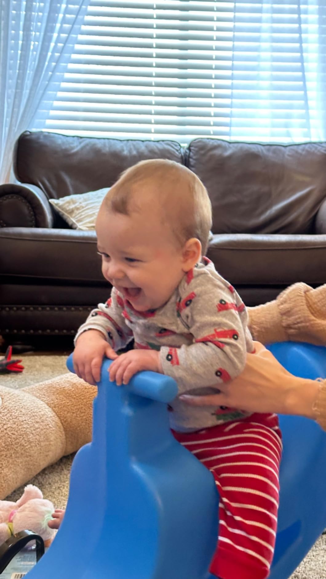 Simplay3 Rock and Roll Teeter Totter Seesaw - Rocking Fun for Two Toddlers or Kids Ages 18 Months to 5 Yrs- Sapphire, Made in USA customer photo 1