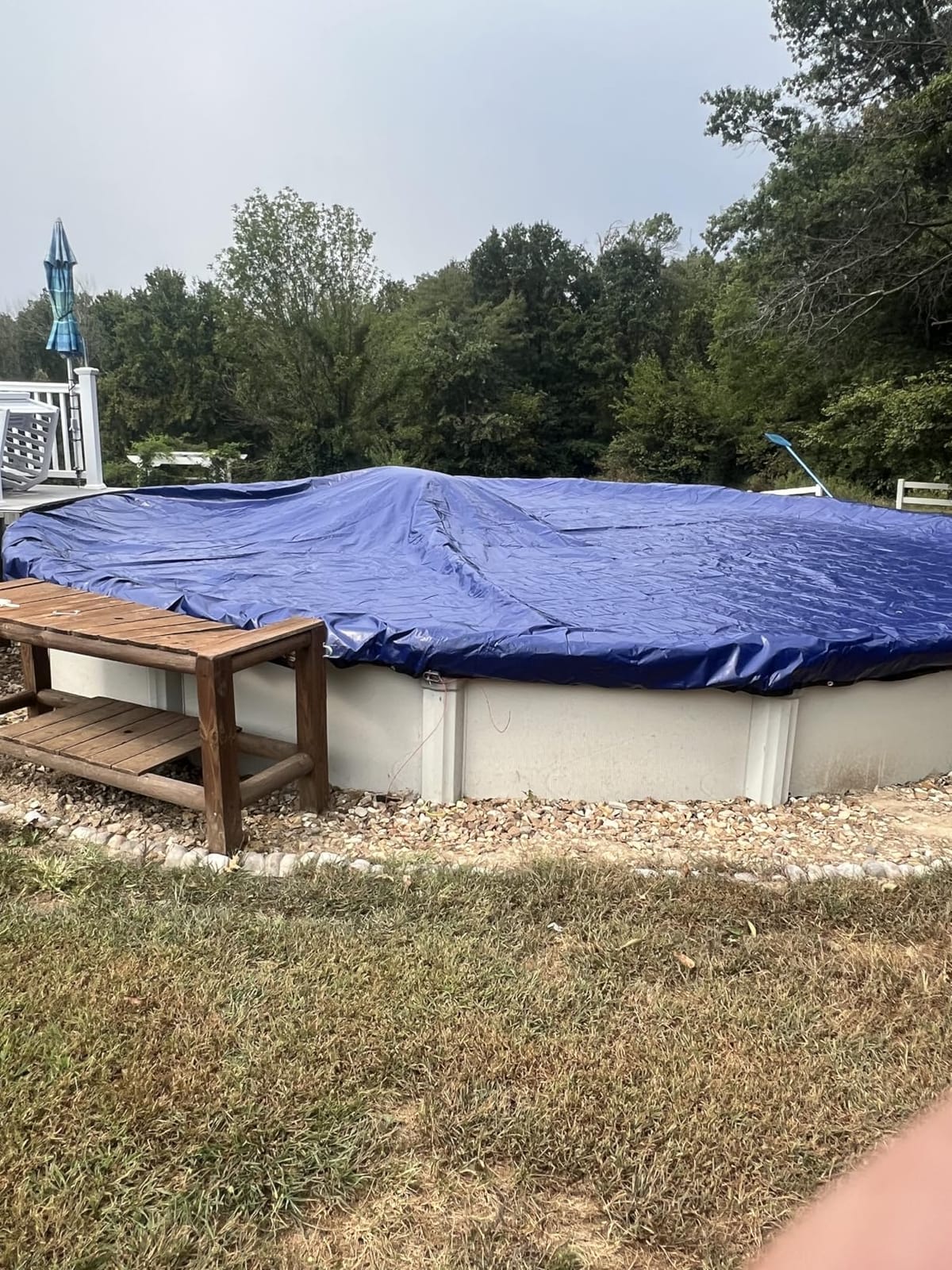 24 Ft Round Premium Heavy-Duty Winter Pool Cover - Royal Blue, Extra Thick and Durable, Tear-Proof, UV-Resistant, Reinforced Edges, Easy Install, All-Season Protection for Above Ground Pools customer photo 1