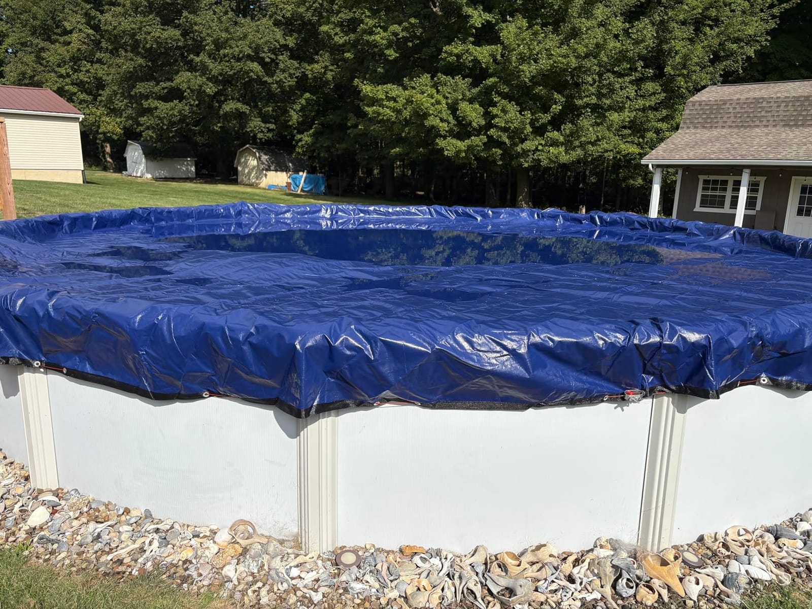 24 Ft Round Premium Heavy-Duty Winter Pool Cover - Royal Blue, Extra Thick and Durable, Tear-Proof, UV-Resistant, Reinforced Edges, Easy Install, All-Season Protection for Above Ground Pools customer photo 2