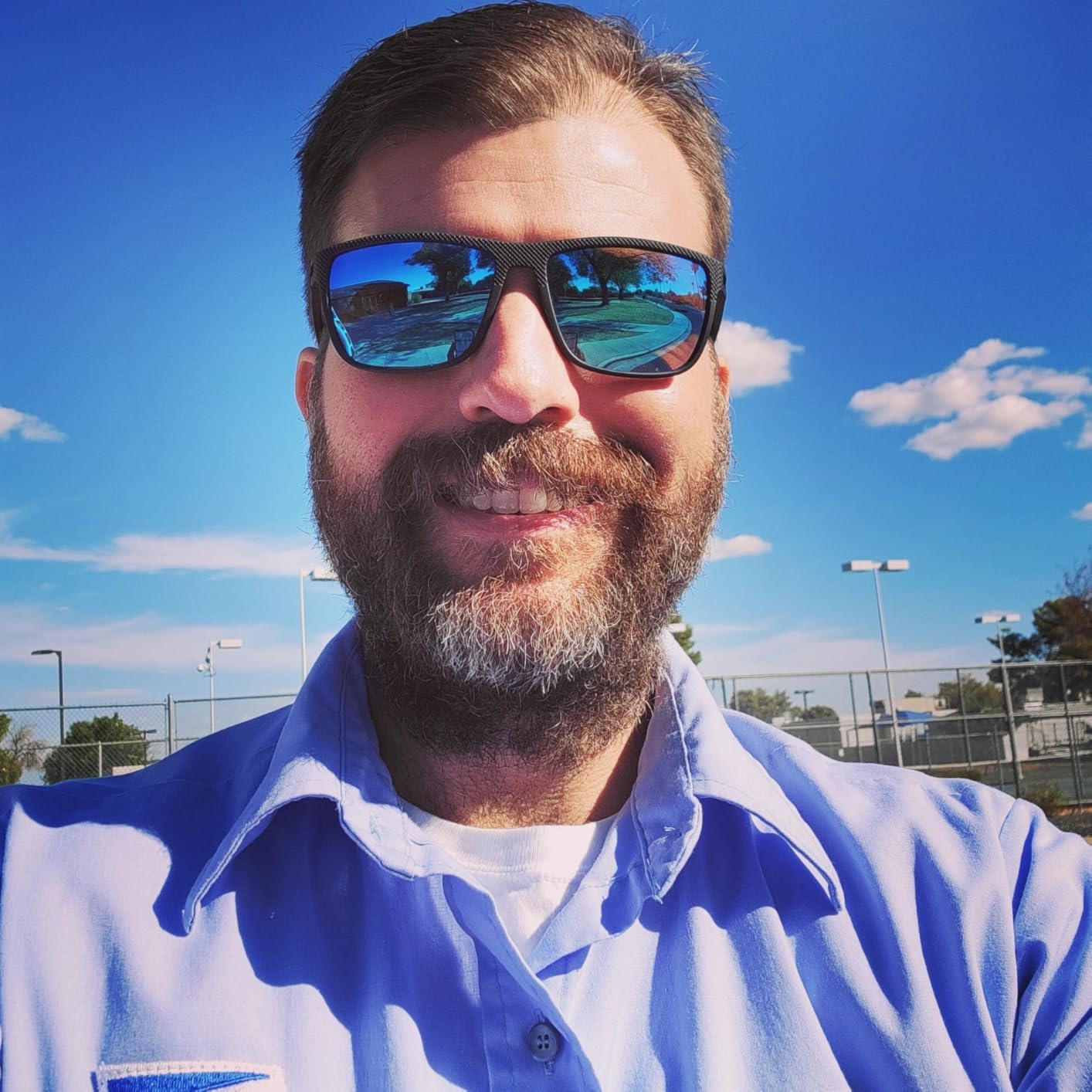 Polarized Sunglasses for Men, Lightweight Sun Glasses with UV Protection for Driving Fishing Golf customer photo 2
