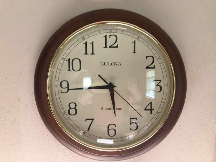 Bulova Atomic Time 2 Analog Wall Clock C5004 | 12.4