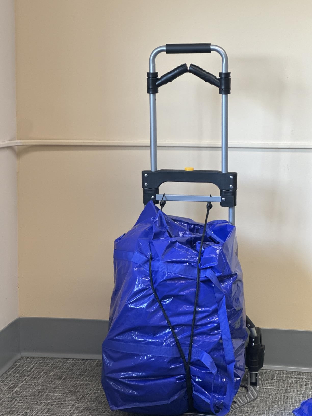 330 LB Capacity Folding Hand Truck Dolly Cart, Portable Aluminum Dolly Cart with Telescoping Handle and Rubber Wheels for Moving,Shopping,Travel,Office Use customer photo 2