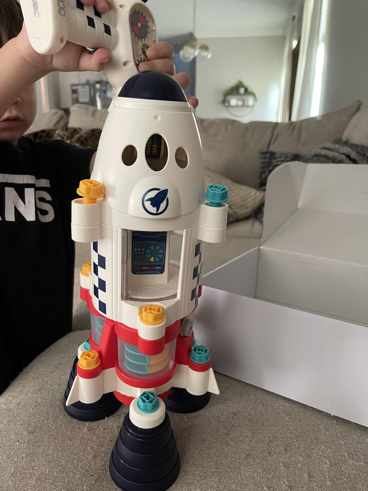 iPlay, iLearn Rocket Space Toy 3 4 5 Year Old Boys Kids Girls, Toddler STEM | Spaceship Building Playset w/Electric Drill, 2 Astronauts, Educational Learning Science Kit Birthday Gift for Age 3 4 5 6 7 8 customer photo 1