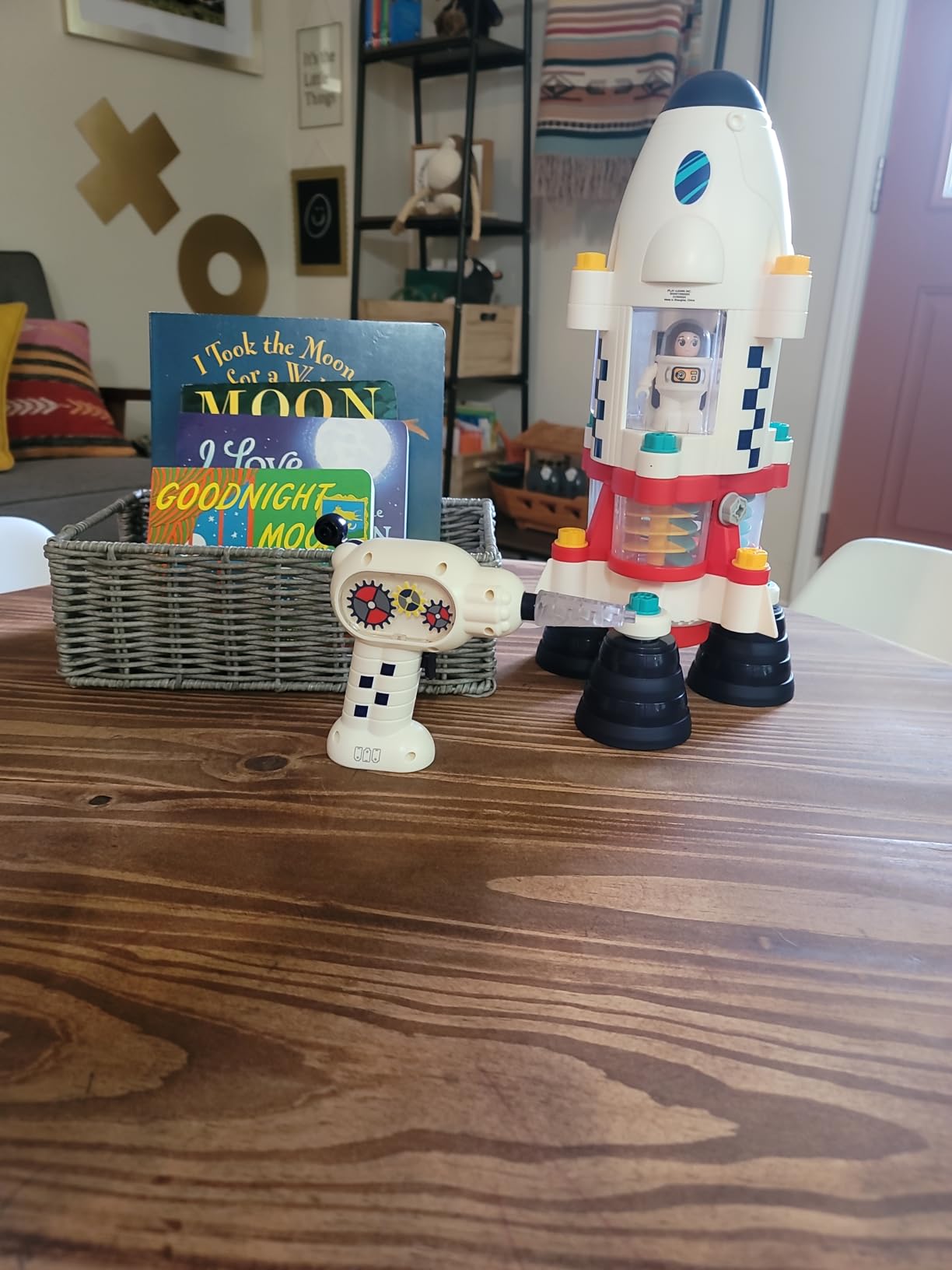 iPlay, iLearn Rocket Space Toy 3 4 5 Year Old Boys Kids Girls, Toddler STEM | Spaceship Building Playset w/Electric Drill, 2 Astronauts, Educational Learning Science Kit Birthday Gift for Age 3 4 5 6 7 8 customer photo 2