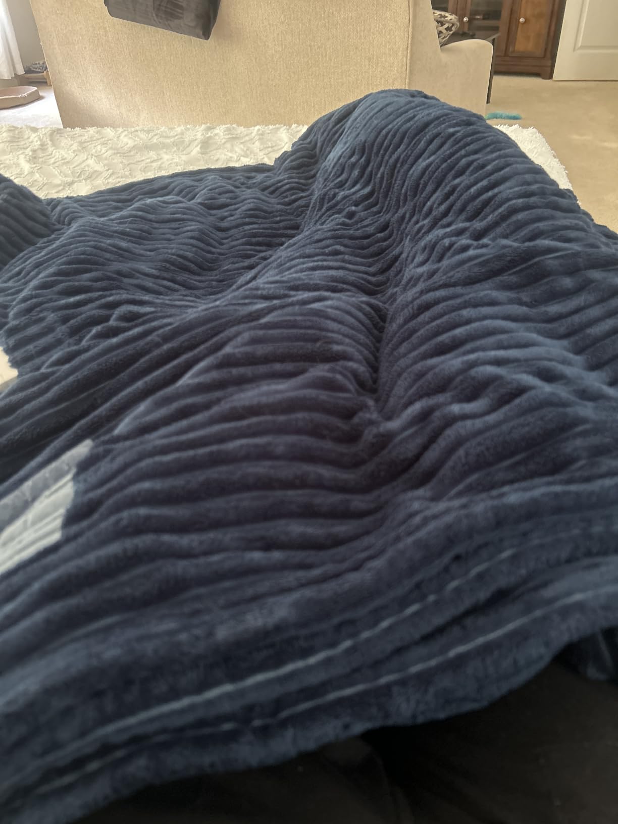 Bedsure GentleSoft Heated Blanket Throw - Soft Ribbed Flannel Electric Blanket, Gifts for Grandma (50x60 inches, Grey) customer photo 1