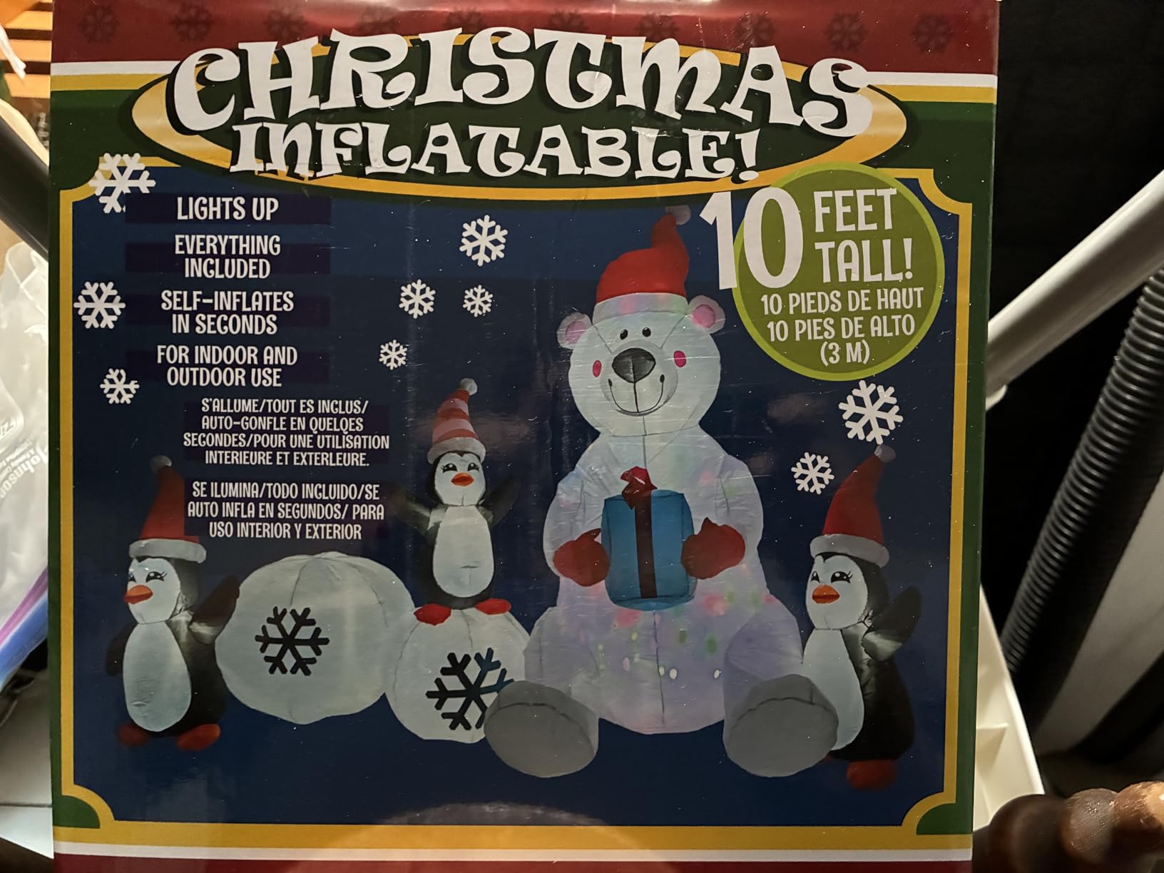 10ft Christmas Inflatable Outdoor Decoration Inflatable Yard Decoration Inflatable Santa Claus and Snowman Arch Decoration Built-in LED Lights for Christmas Holiday Party, Garden Decoration customer photo 2