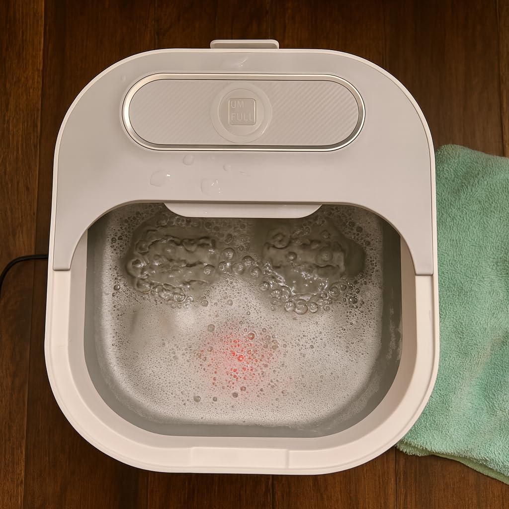UNIFULL Collapsible Foot Spa Bath with Heat and Remote Control | with Temperature Control, Shiatsu Rollers, Bubble Jets, Foot Pedicure Kit for Comfortable Spa Foot Bath customer photo 1