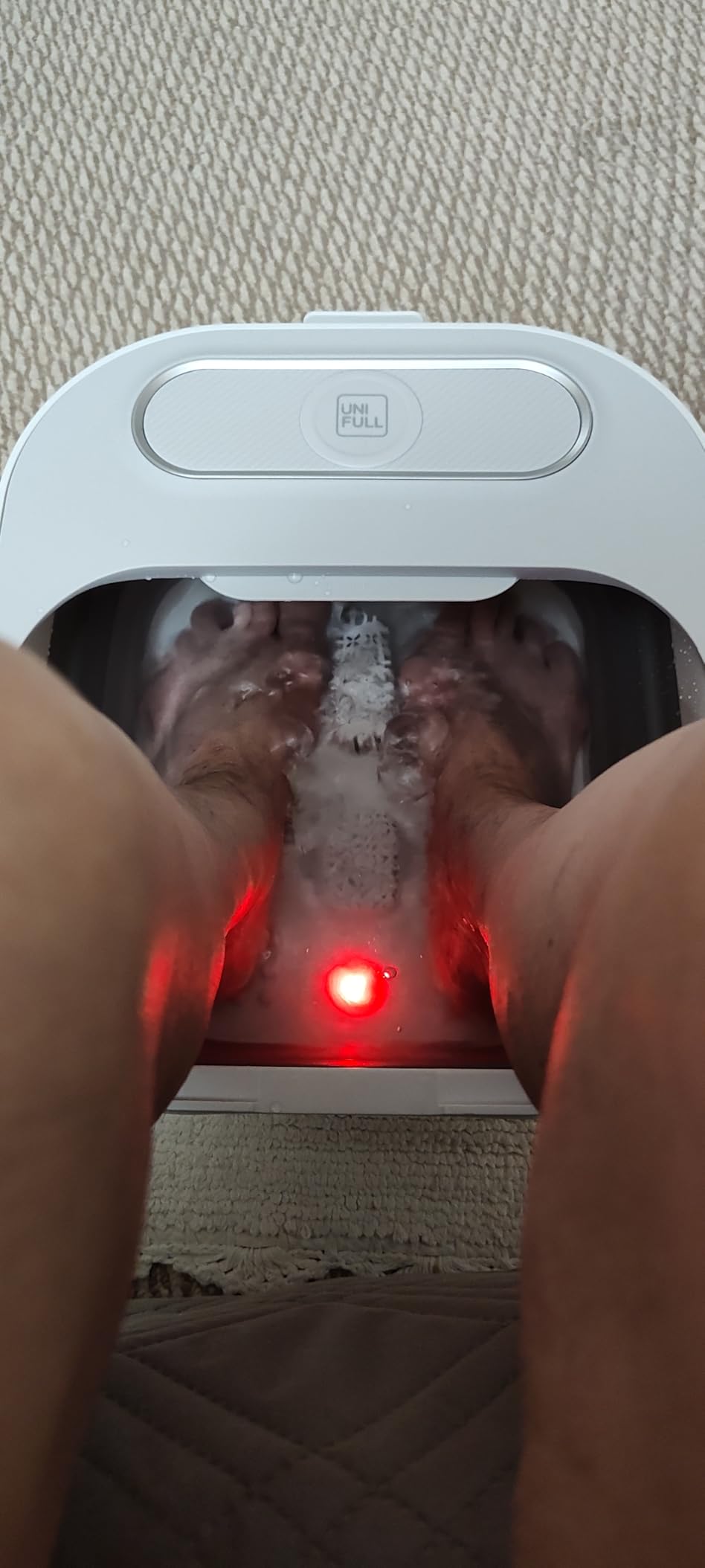UNIFULL Collapsible Foot Spa Bath with Heat and Remote Control | with Temperature Control, Shiatsu Rollers, Bubble Jets, Foot Pedicure Kit for Comfortable Spa Foot Bath customer photo 2