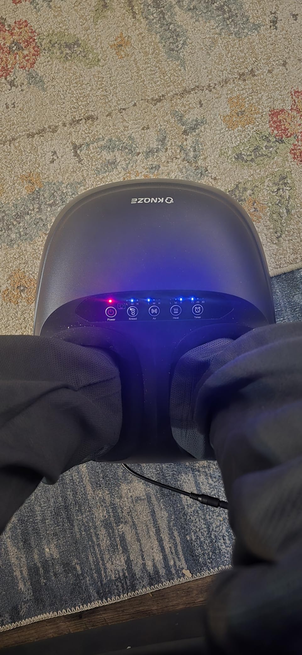 KNQZE Shiatsu Foot Massager with Heat and Compression, Deep Kneading Foot Massage for Plantar Fasciitis Relief, Remote Control, Multi Massage Modes, Auto Shut-Off Timer, FSA Eligible, Mothers Day gift | Deep Kneading Shiatsu Massage, Multiple Heat & Compression Levels, Remote Control, Fits Men's Size 13, Gift for Women Men Mom customer photo 2