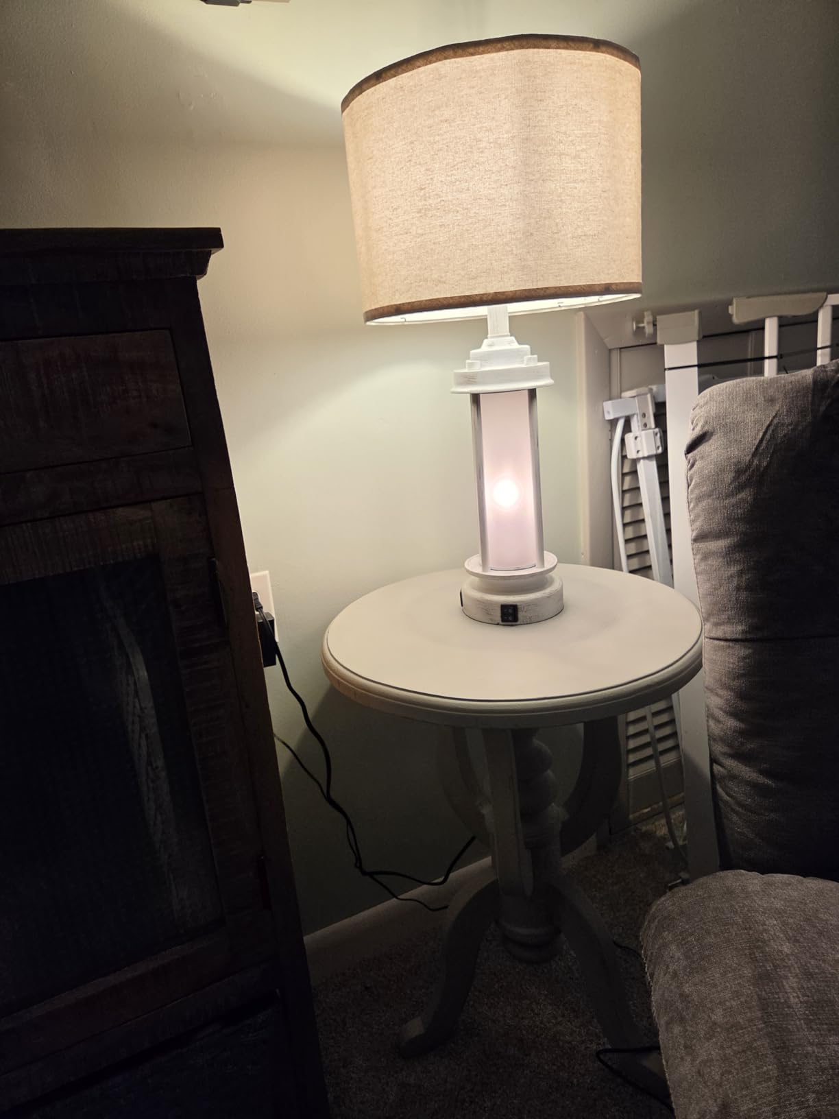 AIEAMPDO Set of 2 Farmhouse Table Lamps for Living Room with USB C+A Ports customer photo 1
