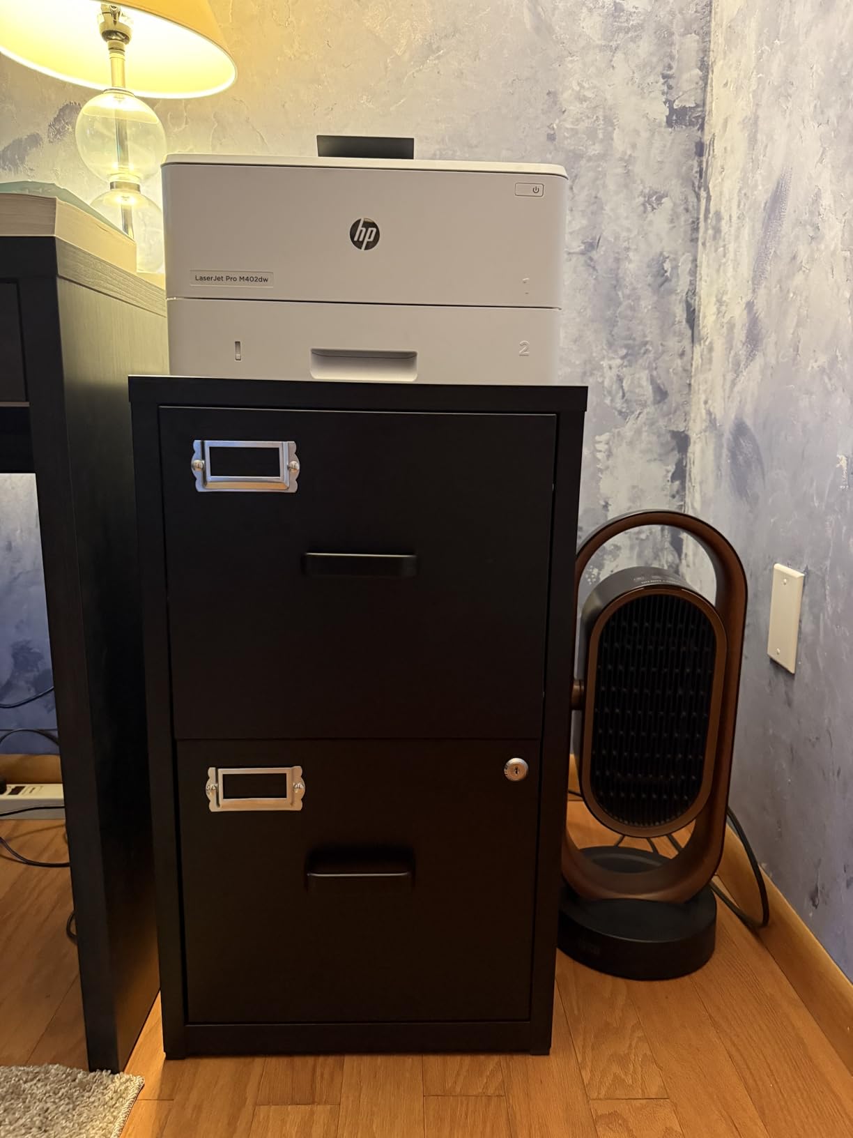 BYNSOE 4 Drawer File Cabinet with Lock Metal Vertical File Cabinet Office Home Vertical File Cabinet for A4 Legal/Letter Size Narrow File Cabinet Locked,Assembly Required (Black, 4 Drawers- Vertical) customer photo 1