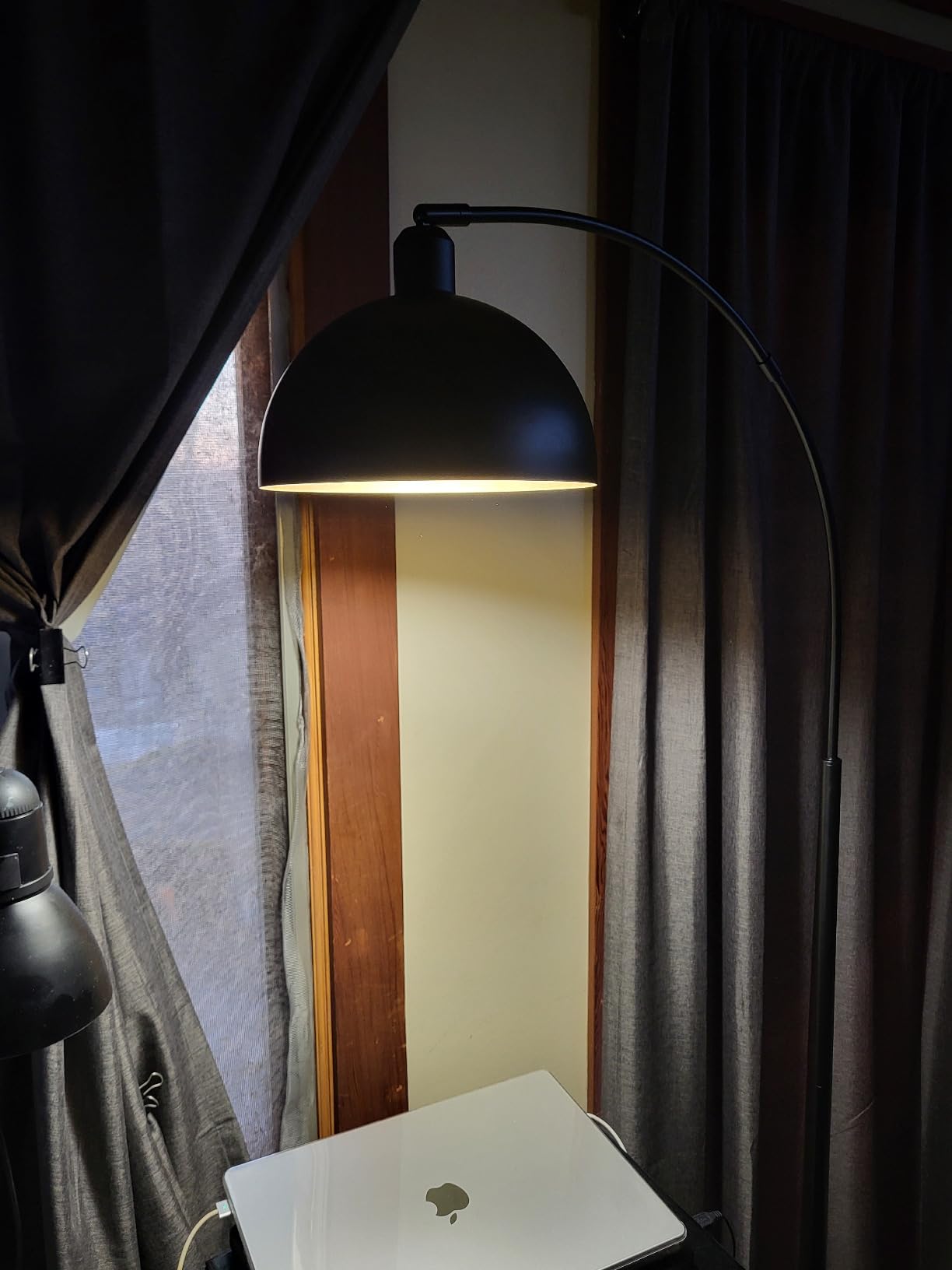 Upgraded Black Arc Floor Lamps for Living Room - Dimmable Arched Floor Lamp with Remote Control & 2700-6000K 9W LED Bulb Included, Modern Arch Standing lamp, Industrial Tall Lamp for Bedroom Reading customer photo 1