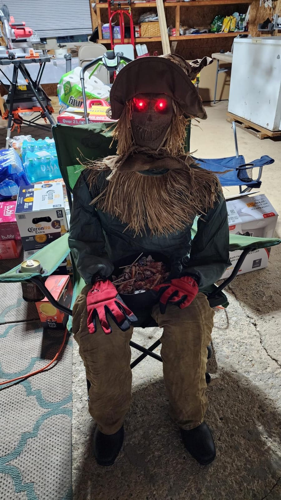 Spirit Halloween 4 Ft 6 In Scary Sitting Scarecrow Animatronic, Multicolor customer photo 1
