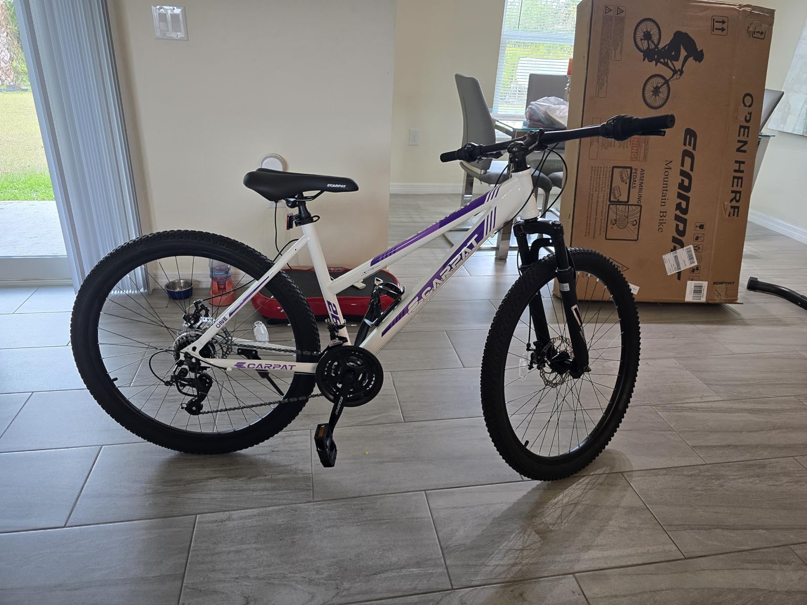 24/26 Inch Mountain Bike for Women Girls, 21-Speed Mountain Bicycle with Disc/V-Brakes and Front Fork Suspension, Carbon Steel Frame MTB Bike customer photo 2