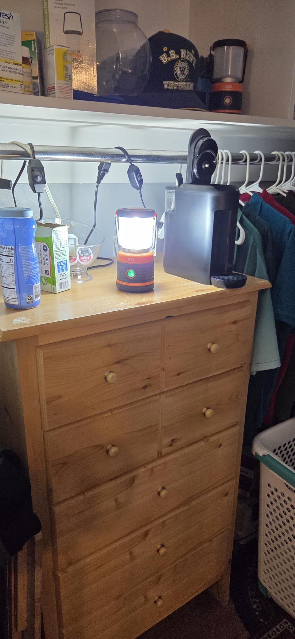 Rechargeable LED Camping Lantern - Power Outages, Hurricanes, Emergency, Hiking, Outdoor - Bright Battery Powered Electric Survival Light with Built-in Power Bank- Portable and Waterproof Camp Lantern customer photo 1