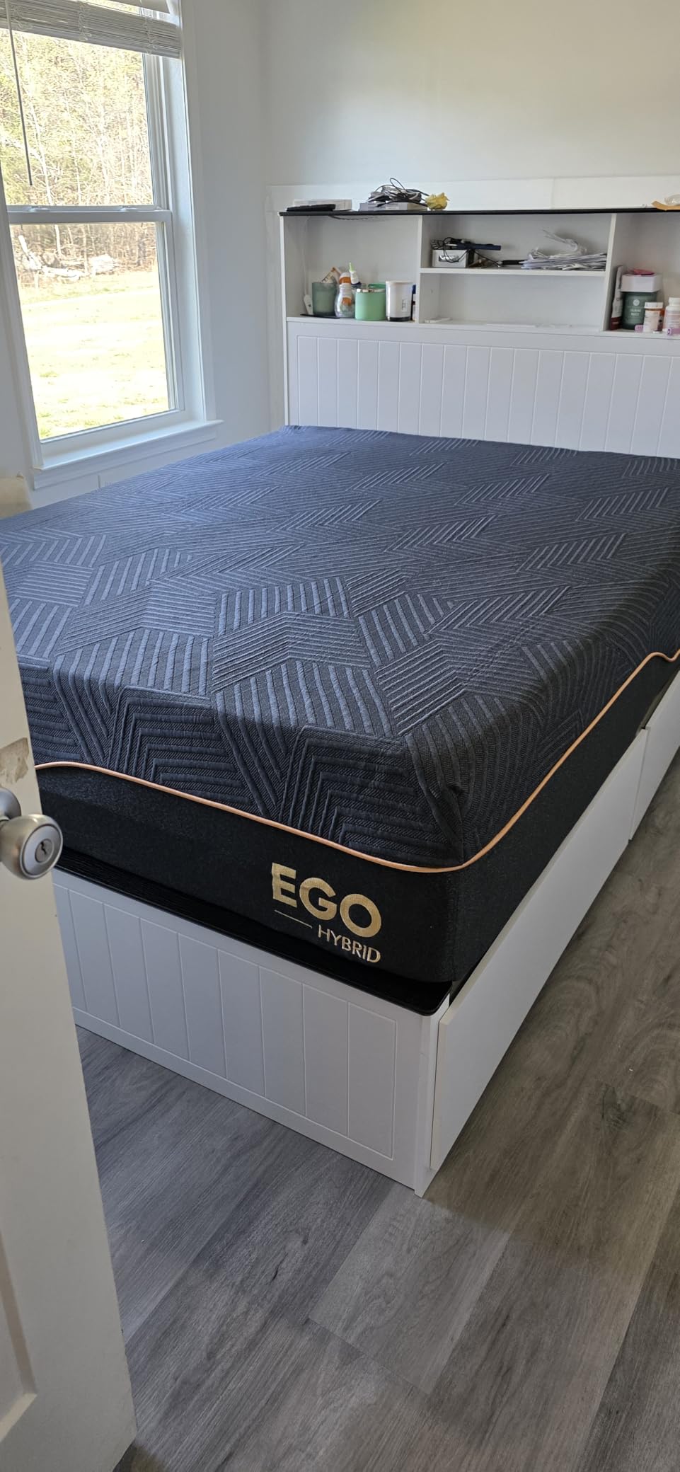 MLILY EGOHOME 14'' Hybrid Queen Mattress, Memory Foam Pocket Spring Mattress with Cooling Cover, Bed in a Box, CertiPUR-US Certified, Targeted Support Pressure Relief, 60''x80''x14'' Black | Fiberglass Free, Copper Gel Infused, Graphene-Cool-Tech Cover, ICA Endorsed, Motion Isolation, Mattress in a Box customer photo 2