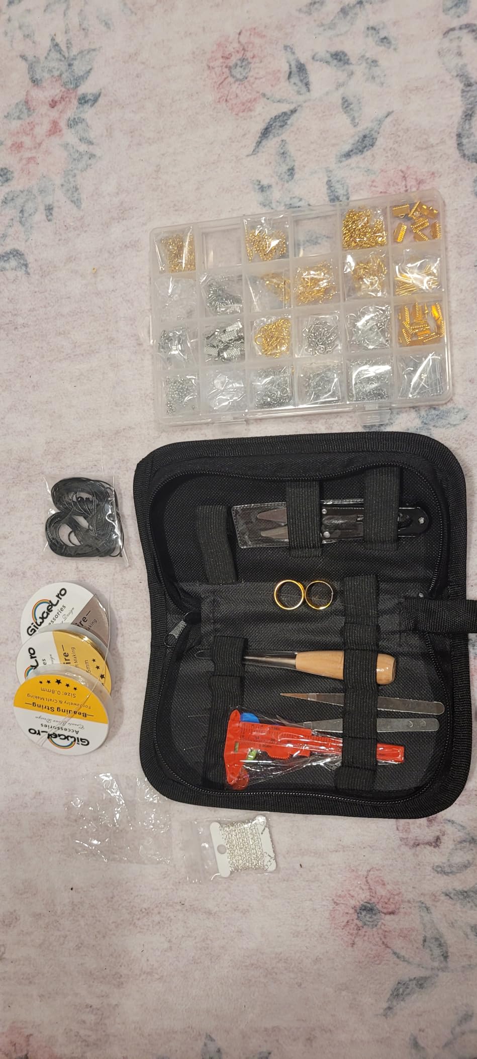 Giwaelro Jewelry Making Kit for Adults, Jewelry Making Supplies with Pliers, Wires, Findings, Necklace Chains, Magnifier and Storage Bag customer photo 2