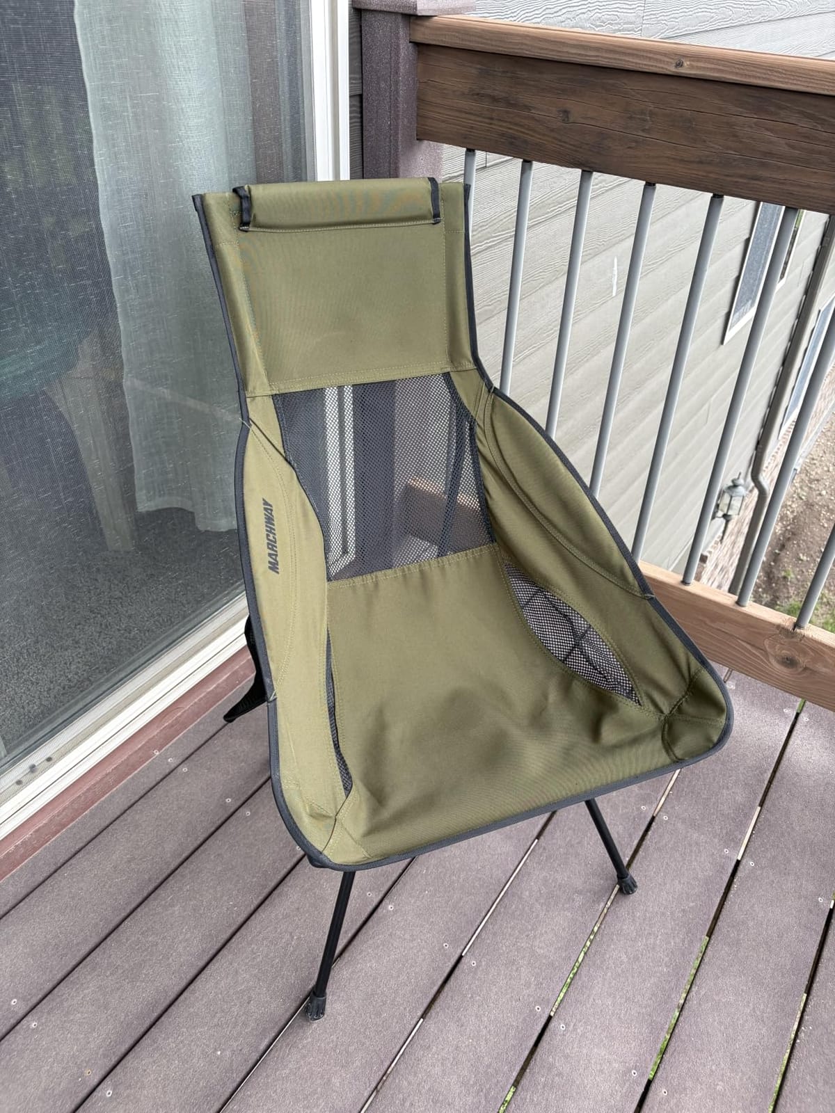 MARCHWAY Lightweight Folding High Back Camping Chair with Head Support, Stable Portable Compact for Outdoor Camp, Travel, Beach, Picnic, Festival, Hiking, Backpacking (Highback Green) customer photo 2