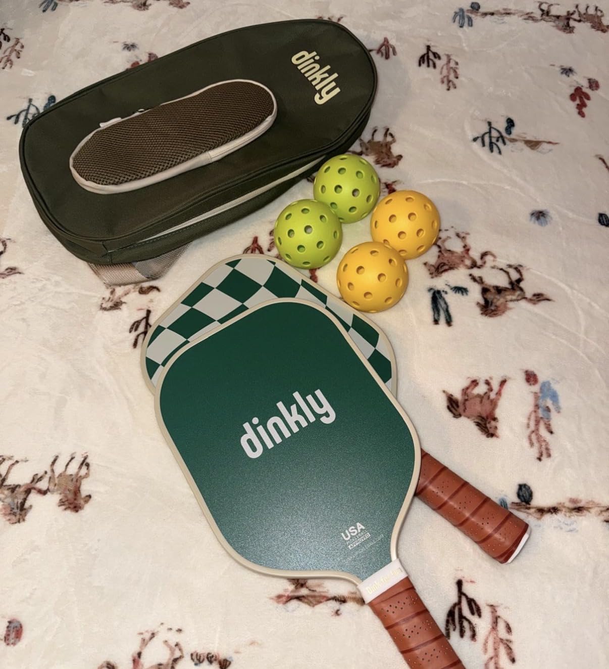 Pickleball Paddles Set of 2/4, USAPA Approved Pickleball Rackets | Graphite or Fiberglass, 2/4 Rackets, 4 Balls and 1 Portable Carry Bag, Aesthetic Pickle Ball Set for Men Women Beginner customer photo 1