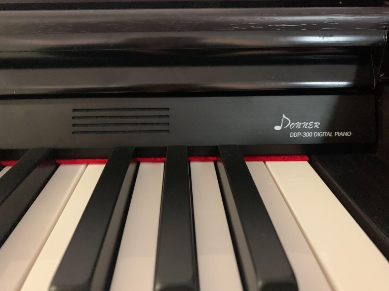 Donner DDP-400 Digital Piano with 88 Key Progressive Weighted Keyboard, Premium Upright Piano Keyboard for Professional, Bundle with Headphone, Bluetooth, Record, 138 Tones, 100 Rhythms, LCD, Brown customer photo 2