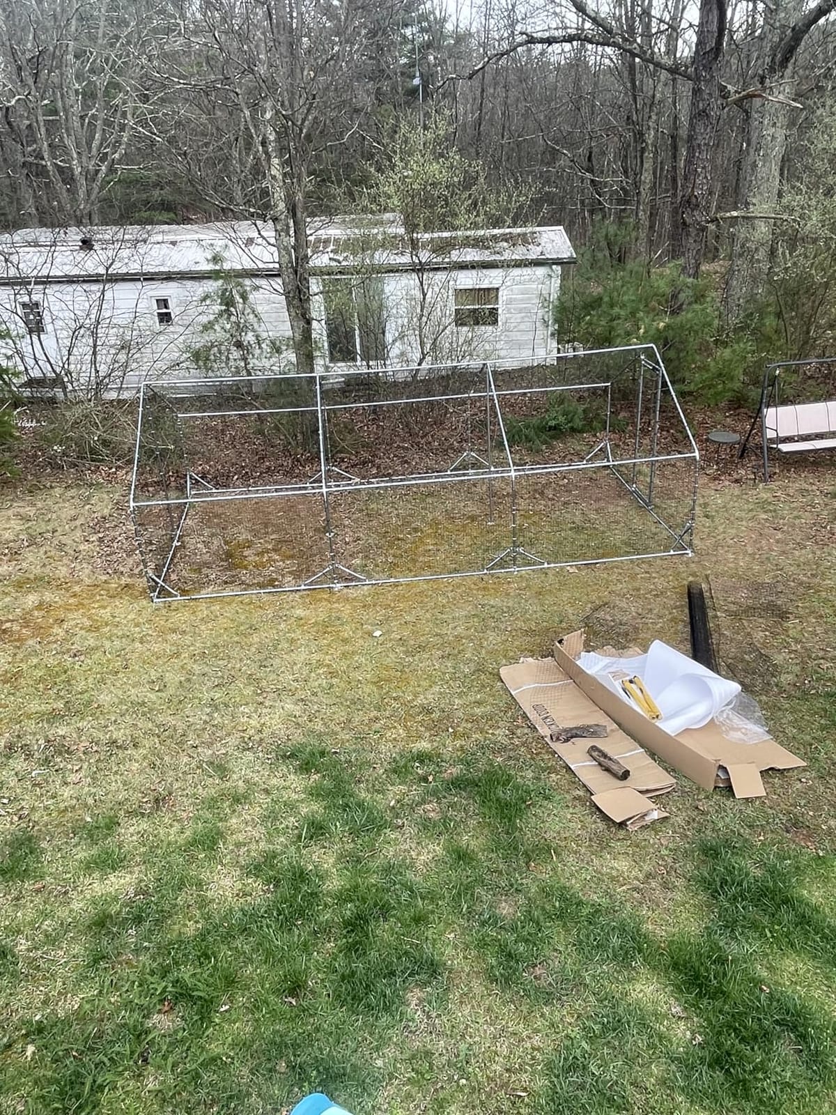CHIKENCOOP 19.5x9.8x6.5ft Metal Chicken Coop, 3-Room Run, Hardware Cloth | Three-room walk-in run with hardware cloth, full-top waterproof UV-resistant cover, 3-mode solar light, and center perches customer photo 2
