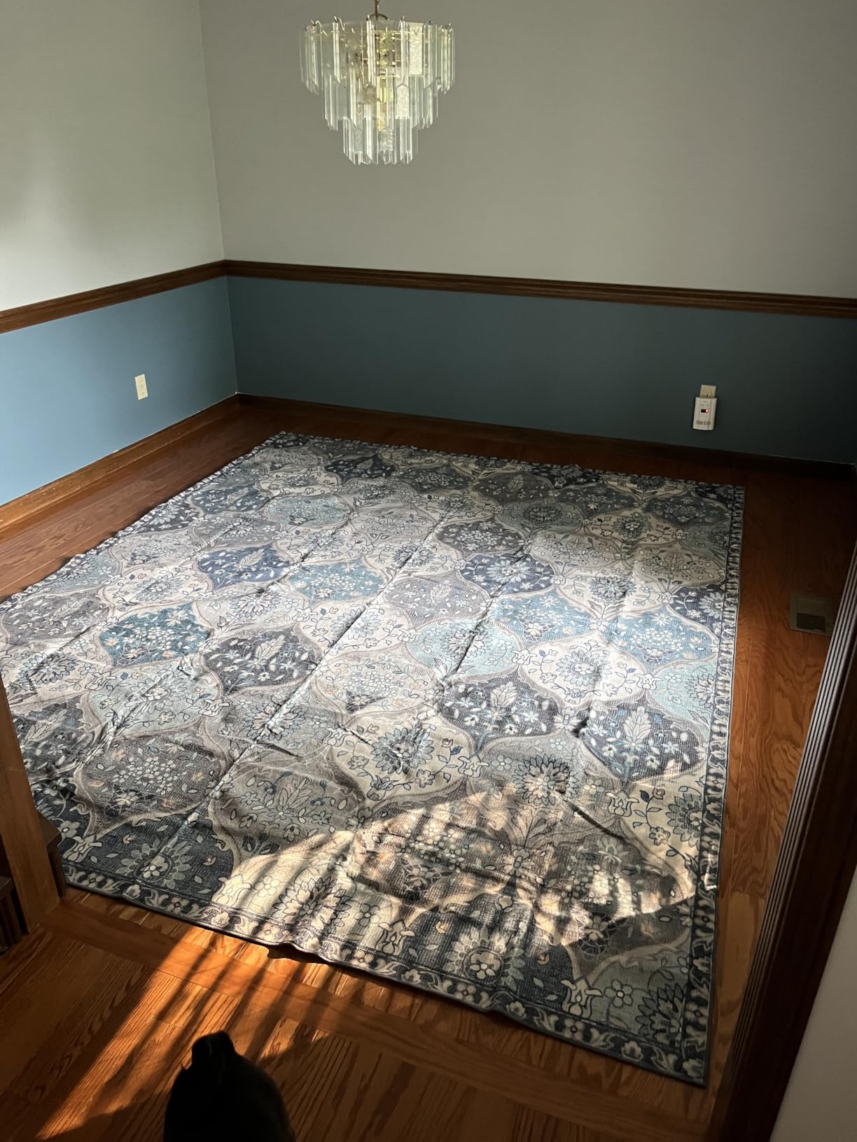 Lahome Moroccan Washable Area Rugs 8x10, 8x10 Rugs for Living Room Bedroom, Non Slip Low Pile Distressed Stain Resistant Rug for Kids Pets High Traffic Areas Elise, Burnt Orange customer photo 2